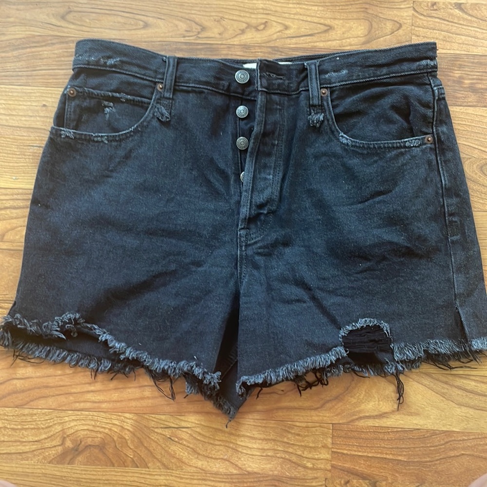 We The Free,  Free People Denim button-fly shorts